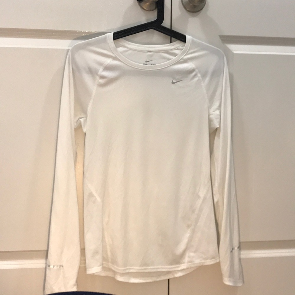 Nike Dri-Fit Long Sleeve (White)